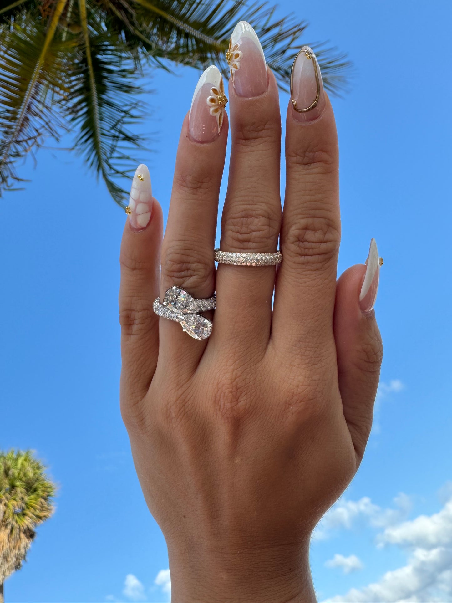 4.5CTW PEAR LAB DIAMOND RING
